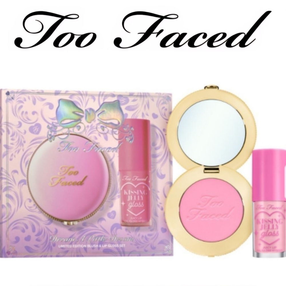 Too Faced Limited Edition Pink Blush and Gloss Duo - NEW In Box